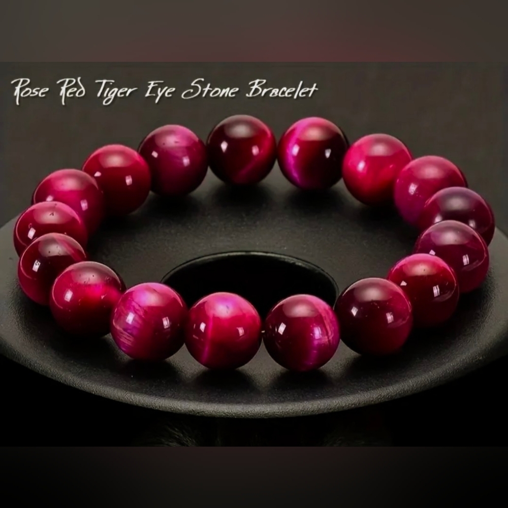 8 Bracelets Beaded Natural Gemstone Tigers Eye Chakra Stone Crystal Jewelry - Picture 9 of 13